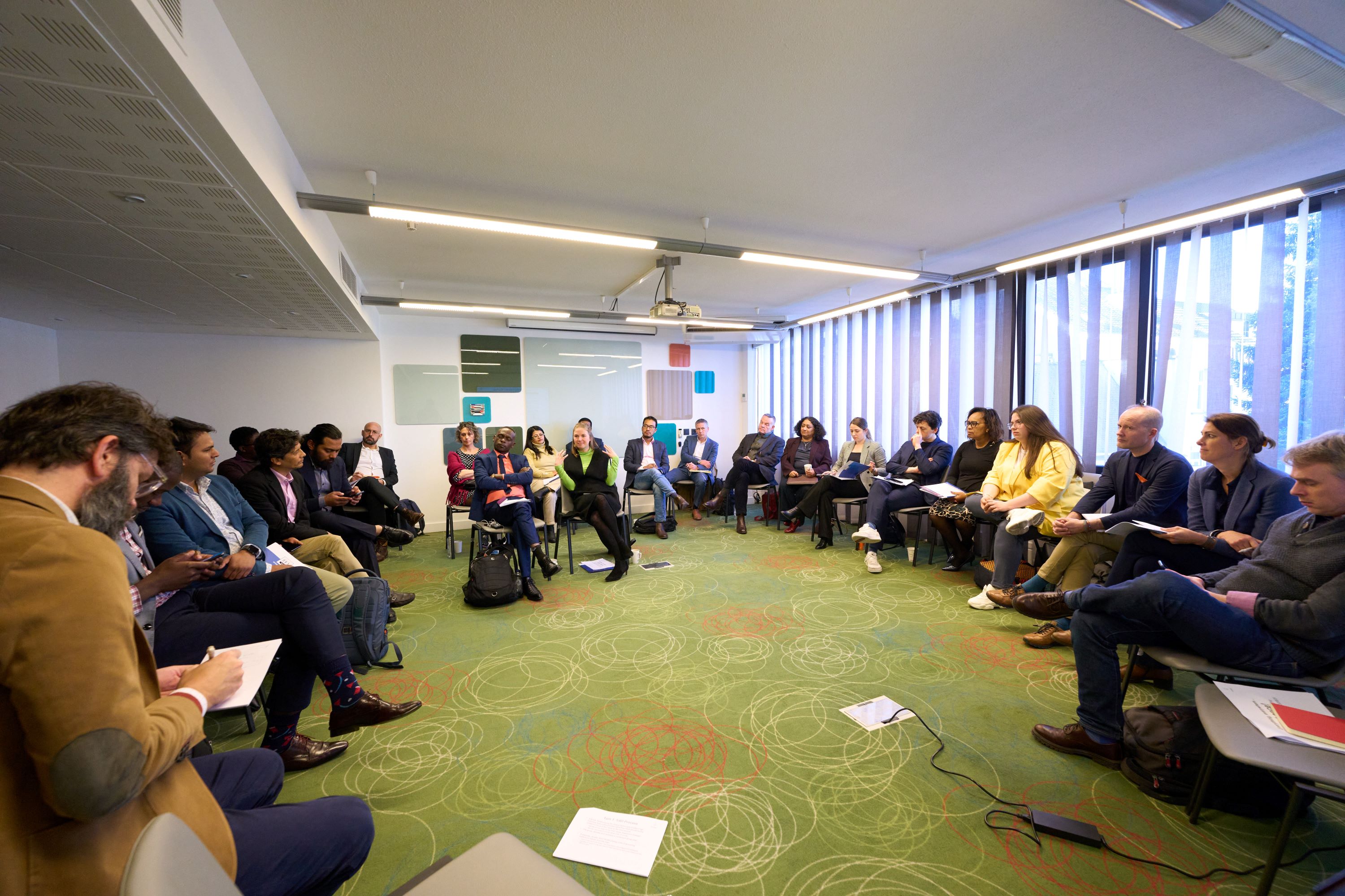 A group workshop held on the first day of the Global Democracy Coalition Forum in Brussels, Belgium on 28 February 2023. Credit_ Bruno Maes